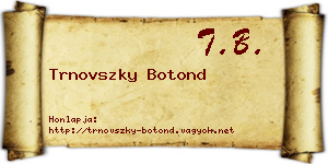 Trnovszky Botond névjegykártya